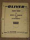 Oliver 35 Combine and Attachments Parts Manual Original  