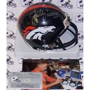  John Elway Denver Broncos Signed Mini Helmet Sports 