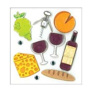   Company Dimensional Stickers Wine Party; 6 Items/Order