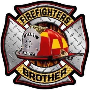   Plate Firefighters Brother Exterior Window Decal 