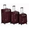 Rockland Polo Equipment Navigator 3 Piece Spinner Luggage Set Burgundy 