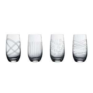  Royal Doulton Party HiBall Glass   Set of 4 Assorted 