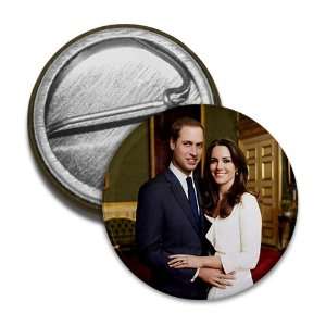   William Kate Middleton Royal Engagement 1 Mini Pinback Button Badge