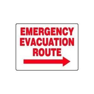  EMERGENCY EVACUATION ROUTE (W/ ARROW RIGHT) Sign   36 x 