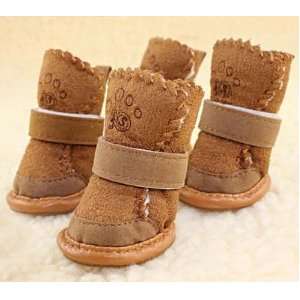  LOVEPET Dog Polyester Sherpa Durable Boots S Khaki Pet 