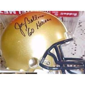  Navy Joe Bellino Signed MINI Helmet JSA w 60 Heisman 