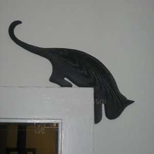  Silhouette Cat Jumping Door or Window Frame Ornament  Pet 