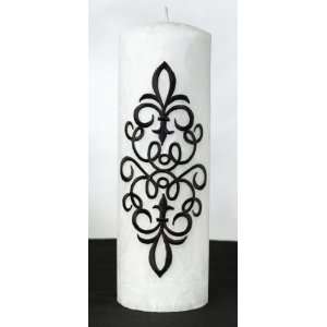  Scroll Candle   Black