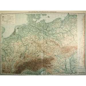  Andree map of Germany   Physical (1893)