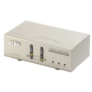  Aten Technology VS0202 2x2 Port Audio Video Matrix Switch 