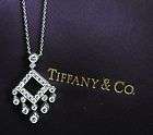 Tiffany Co Three Square Pendant Necklace  