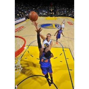   Warriors Andris Biedrins and Ronny Turiaf by Rocky Widner, 48x72