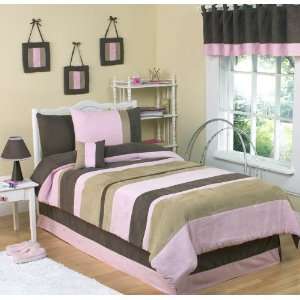  Soho Pink And Brown 4 Piece Twin Bedding Set
