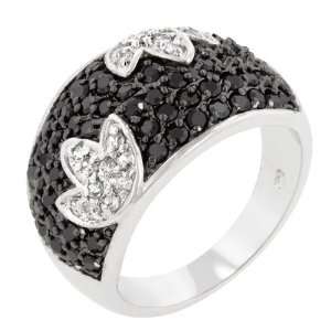   Zirconia Pave Set Right Hand Ring in Size 6 Kate Bissett Jewelry