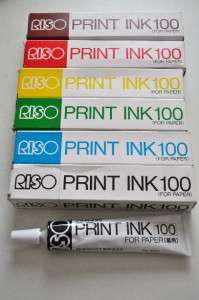 New Riso Print Gocco 100ml Big Size Paper Inks 7 Colors  