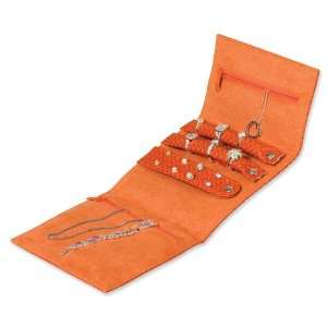  Orange Textured PVC Jewelry Roll Jewelry