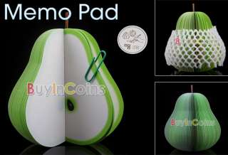 Note Pad Scratchpad Post it Paper Memo Green Pear Gift  