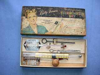 1950s Betty Furness Westinghouse Thermometer Set IOB  