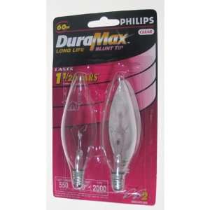 Phillips DuraMax Blunt Tip Chandelier Light Bulb Clear   168260 (Qty 6 