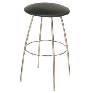 Robert 26 Backless Counter Stool in Brushed Steel Seat Type Fabric 