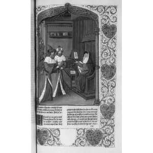   woman scribe(?) at reading stand,1494,Boccaccio,Parid