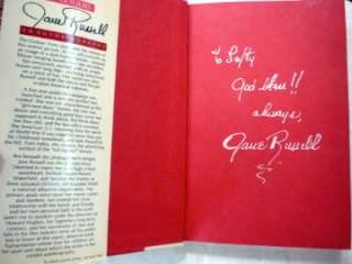 JANE RUSSELL MY PATH AND MY DETOURS BOOK AUTOBIOGRAPHY SIGNED 