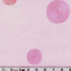  54 Wide Bombay Circles Sheer Pink Fabric By The Yard 