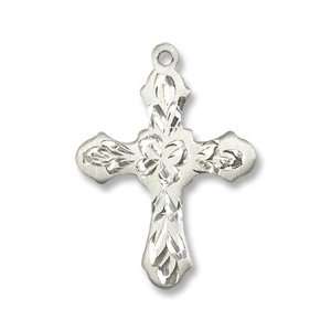 Sterling Silver Military US Coast Guard Cross with 18 Sterling Silver 