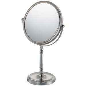   Brushed Nickel Recessed Base Vanity Stand Mirror