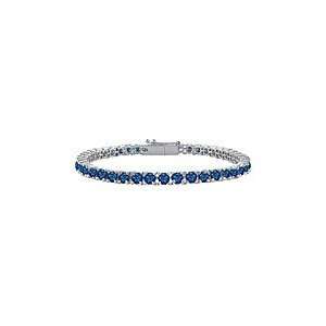  Diffuse Sapphire Tennis Bracelet  .925 Sterling Silver 
