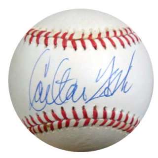 Carlton Fisk Autographed Signed AL Baseball PSA/DNA #M55562  