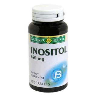  Natures Bounty Inositol, 650mg, 100 Tablets (Pack of 2)