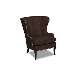  Williams Sonoma Home Chelsea Wing Chair, Leather, Espresso 