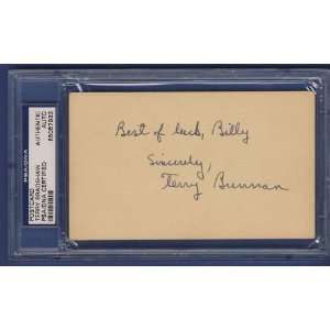  Terry Bradshaw Signed 3x5 1948 GPC Postcard PSA/DNA 