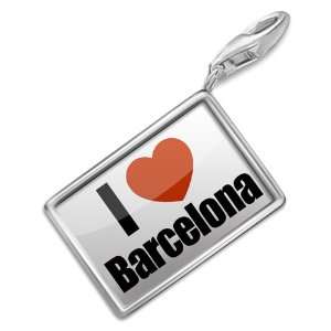 FotoCharms I Love Barcelona region Spain, Europe   Charm with 