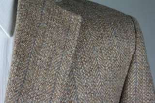 Vintage Brown Tweed Wool Stripe Jacket/Blazer 46 L  