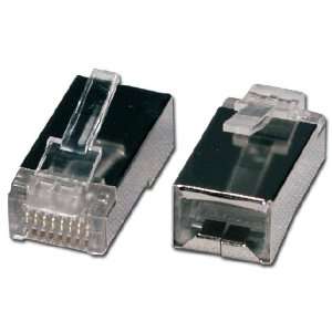  CONNECTOR RJ 45 CAT 5E SHIELDED CRIMP PLUG FOR ROUND SOLID 