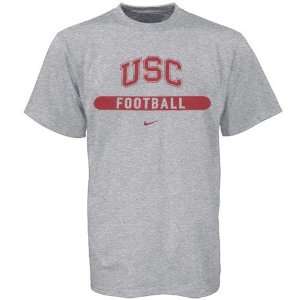  Nike USC Trojans Ash Football T shirt