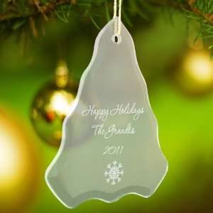    Baby Keepsake Personalized Christmas Tree Glass Ornament Baby