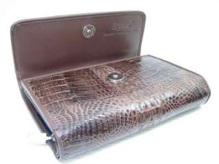 Genuine Brown Crocodile Leather Clutch Wallet Purse  