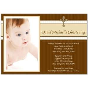    Little Crosses Photo Christening Invitations   Set of 20 Baby