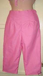 50s PinUp Retro Rockabilly Hot Pink Capris Pants S  