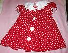   & CREAM SIZE 12 MONTH INFANT BABY GIRL RED STAR ANCHOR DRESS AWESOME