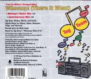 Whoomp There It Went CD SINGLE Mickey Mouse rapping  