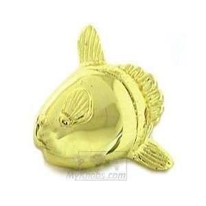   hardware   oceanic tutu fish knob in polished brass