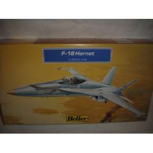  HELLER 1144 SCALE 33 PIECES F 18 HORNET AIRPLANE MODEL KIT 
