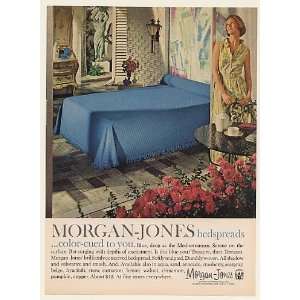  1965 Morgan Jones Blue Terrazzo Bedspread Print Ad 