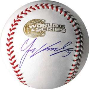 Juan Uribe Autographed 2005 World Series Baseball  Sports 