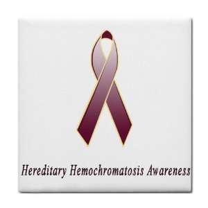  Hereditary Hemochromatosis Awareness Ribbon Tile Trivet 