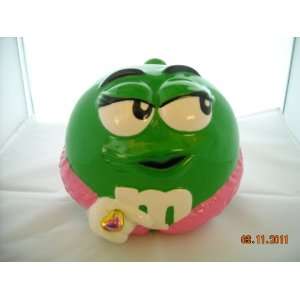    M&Ms Green Character Valentina Candy Jar New 